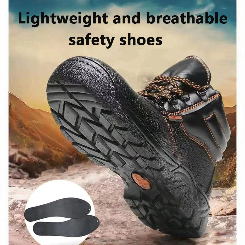 Work Safety Shoes (Black) – Steel Toe Labor Protection Footwear, Non-Slip Boots | Wholesale Workwear & PPE