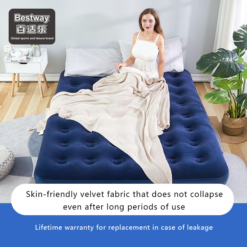 Double Air Mattress – Durable Inflatable Blow Up Bed with Pump for Camping & Guest Use | Wholesale Furniture & Bedding