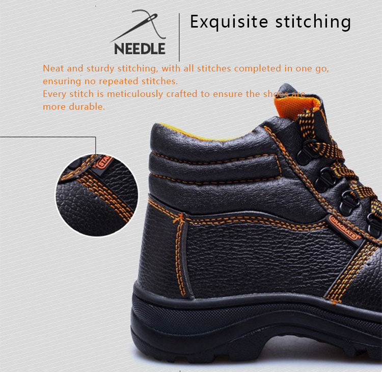 Work Safety Shoes (Black) – Steel Toe Labor Protection Footwear, Non-Slip Boots | Wholesale Workwear & PPE