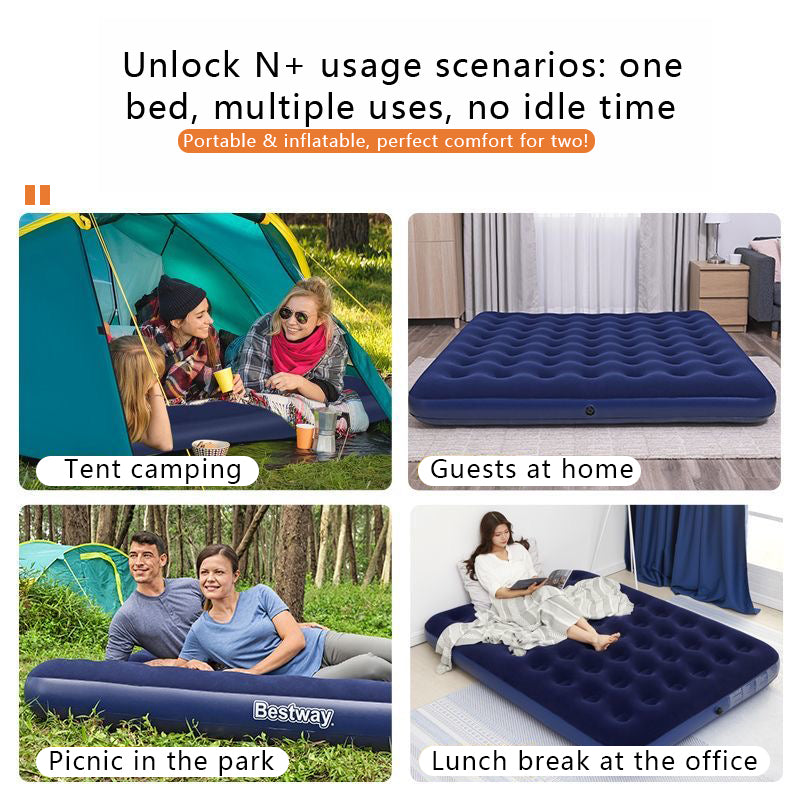 Double Air Mattress – Durable Inflatable Blow Up Bed with Pump for Camping & Guest Use | Wholesale Furniture & Bedding