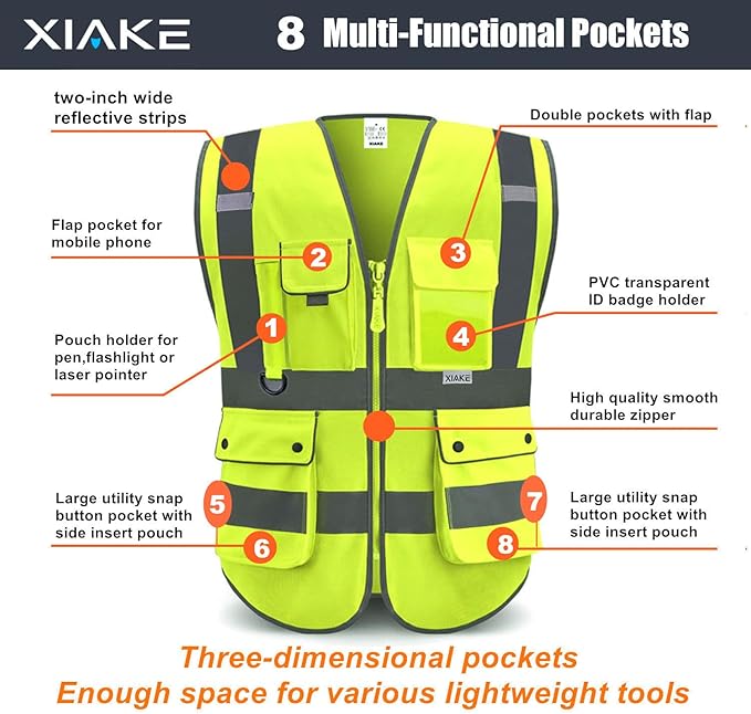 Reflective Safety Vest – High Visibility Cotton + Mesh Construction Vest for Road & Worksite | Wholesale Workwear & Safety Vests