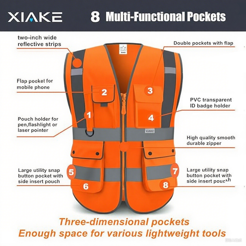 Reflective Safety Vest – High Visibility Cotton + Mesh Construction Vest for Road & Worksite | Wholesale Workwear & Safety Vests
