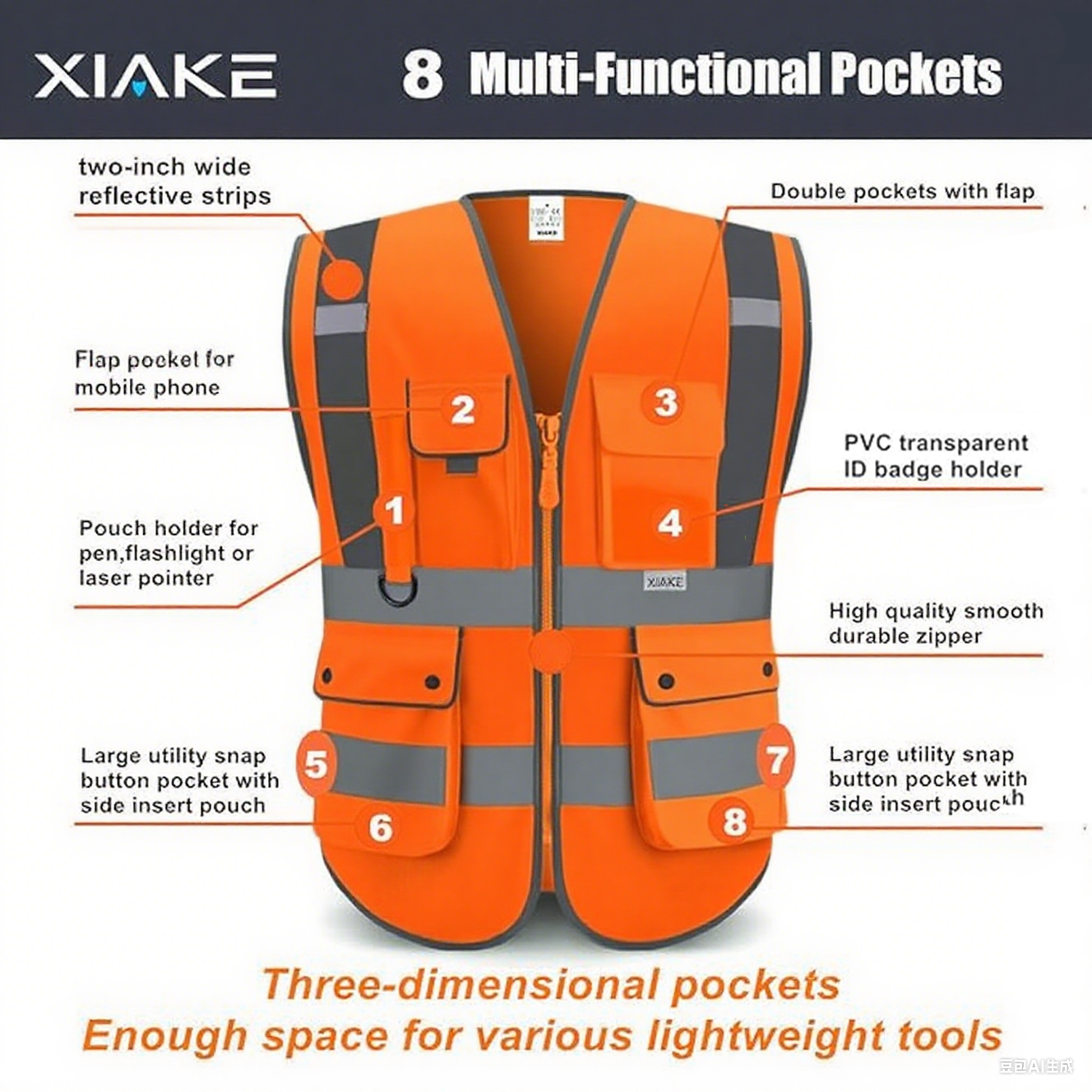 Reflective Safety Vest – High Visibility Cotton + Mesh Construction Vest for Road & Worksite | Wholesale Workwear & Safety Vests